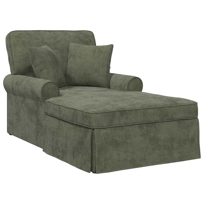 Chaise Lounge cu fustă cu pernă Verde 157 x 91 x 91 cm ARES WALTI