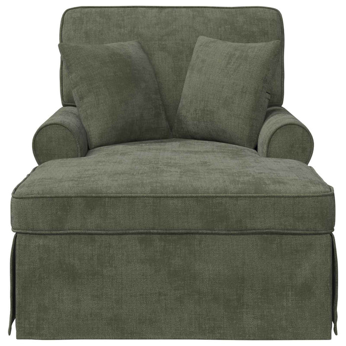 Chaise Lounge cu fustă cu pernă Verde 157 x 91 x 91 cm ARES WALTI