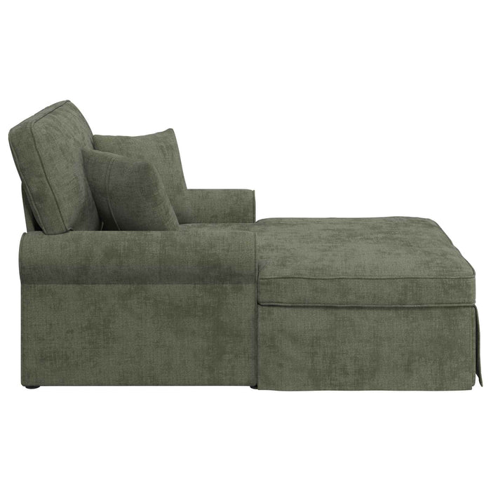 Chaise Lounge cu fustă cu pernă Verde 157 x 91 x 91 cm ARES WALTI
