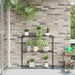 Stand pentru plante cu 3 niveluri Negru 100 x 32 x 102 cm Oțel - WALTI WALTI