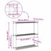 Stand pentru plante cu 3 niveluri Negru 100 x 32 x 102 cm Oțel - WALTI WALTI