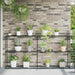 Stand pentru plante cu 3 niveluri Negru 400 x 32 x 104 cm Oțel - WALTI WALTI