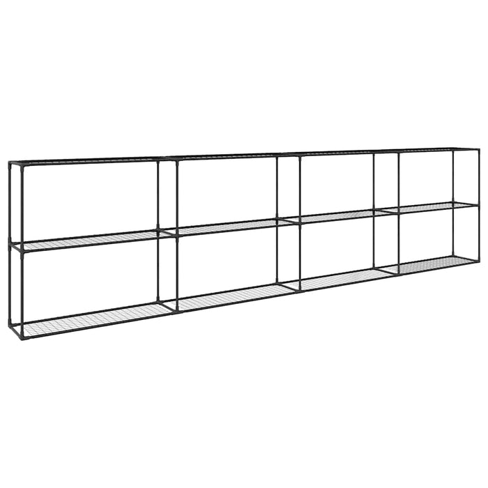 Stand pentru plante cu 3 niveluri Negru 400 x 32 x 104 cm Oțel - WALTI WALTI