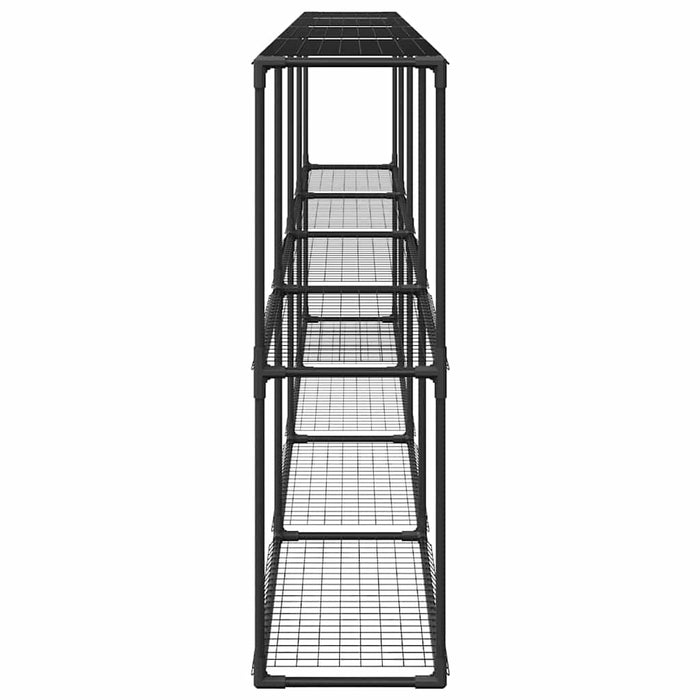 Stand pentru plante cu 3 niveluri Negru 400 x 32 x 104 cm Oțel - WALTI WALTI