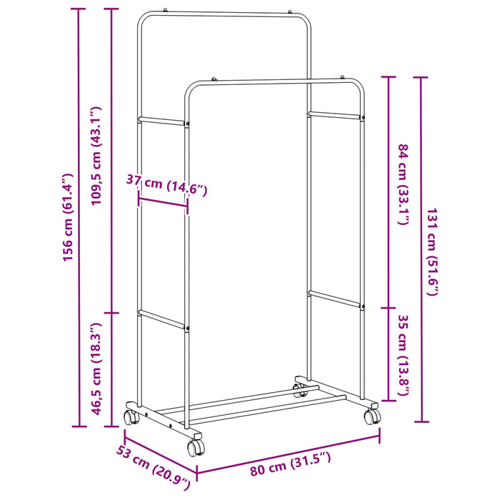 Suport pentru Hârtie Simplu Alb 80 x 53 x 156 cm - WALTI WALTI