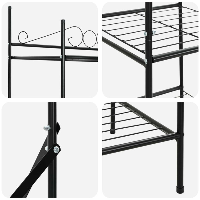 Dulap Deschis cu raft Negru 104,5 x 45 x 172 cm Oțel - WALTI WALTI