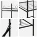 Dulap Deschis cu raft Negru 104,5 x 45 x 172 cm Oțel - WALTI WALTI