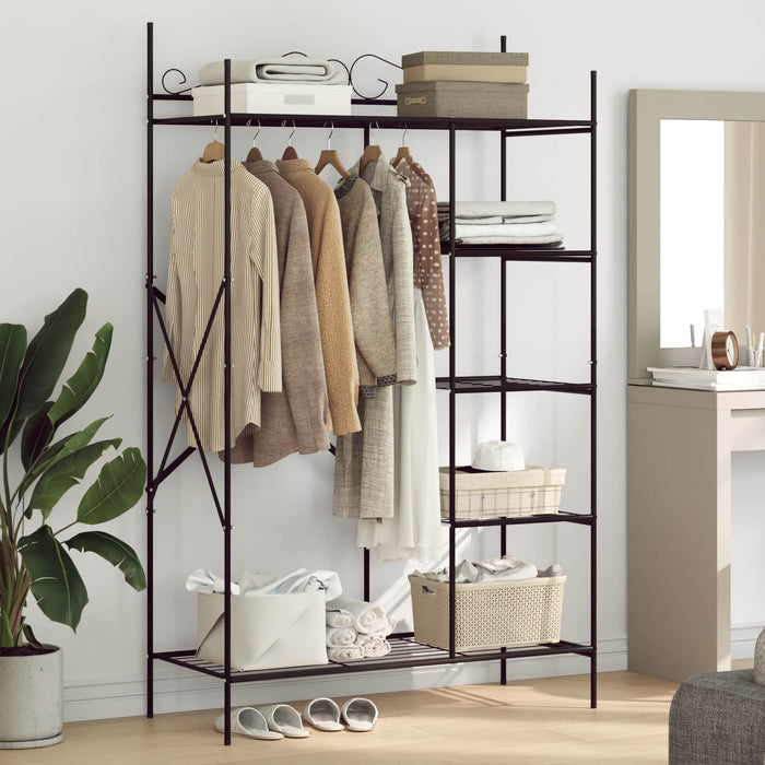 Dulap Deschis cu raft Negru 104,5 x 45 x 172 cm Oțel - WALTI WALTI