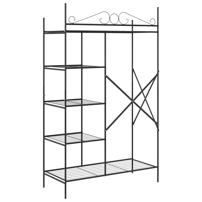 Dulap Deschis cu raft Negru 104,5 x 45 x 172 cm Oțel - WALTI WALTI