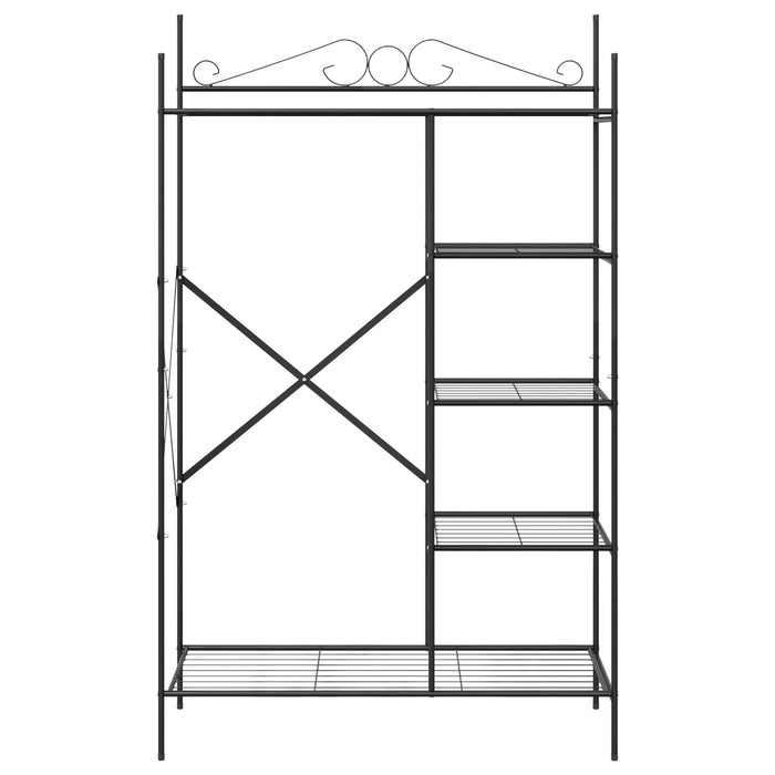 Dulap Deschis cu raft Negru 104,5 x 45 x 172 cm Oțel - WALTI WALTI