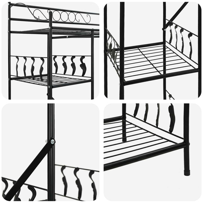 Dulap Deschis cu raft Negru 101 x 43 x 188 cm Oțel - WALTI WALTI