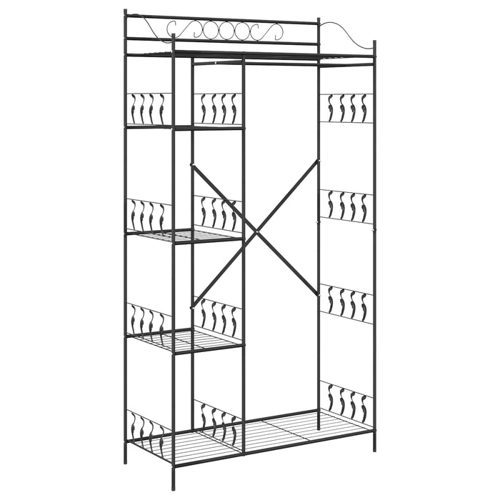 Dulap Deschis cu raft Negru 101 x 43 x 188 cm Oțel - WALTI WALTI