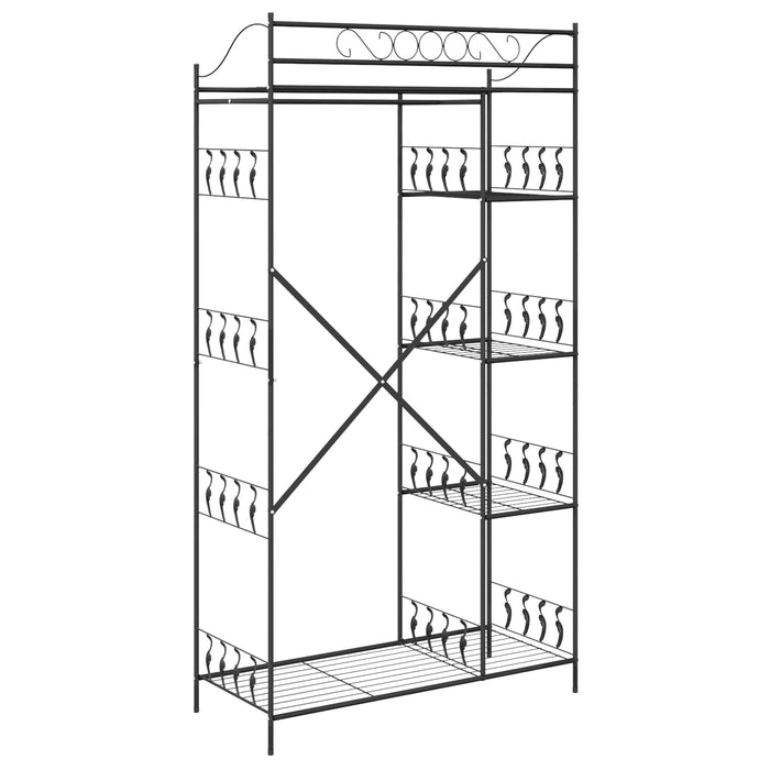 Dulap Deschis cu raft Negru 101 x 43 x 188 cm Oțel - WALTI WALTI