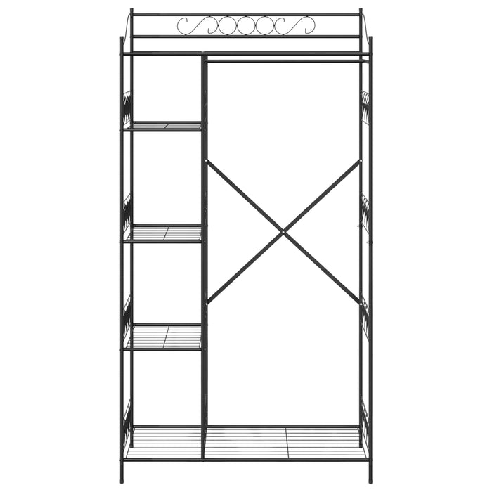Dulap Deschis cu raft Negru 101 x 43 x 188 cm Oțel - WALTI WALTI
