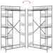 Dulap Deschis cu raft Negru 101 x 43 x 188 cm Oțel - WALTI WALTI