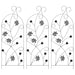 Gard de Grădină cu blocare 3 pcs Negru 112 x 39,5 cm Oțel - WALTI WALTI