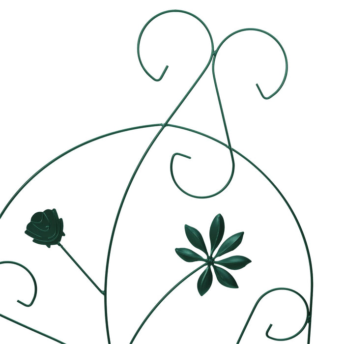 Gard de Grădină 3 pcs Verde 112 x 39,5 cm Oțel - WALTI WALTI