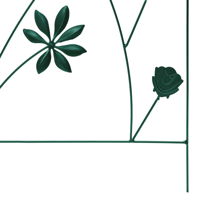 Gard de Grădină 3 pcs Verde 112 x 39,5 cm Oțel - WALTI WALTI