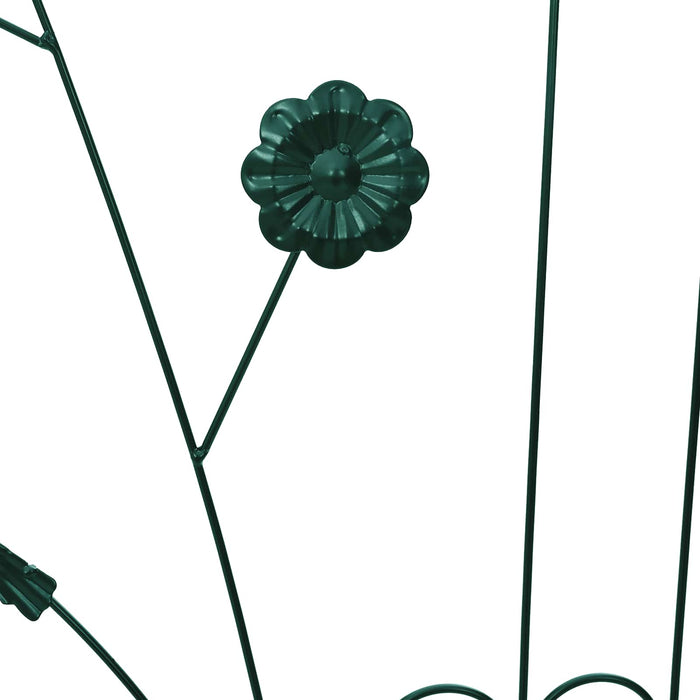 Gard de Grădină Spalier 3 pcs Verde 112 x 40 cm Oțel - WALTI WALTI