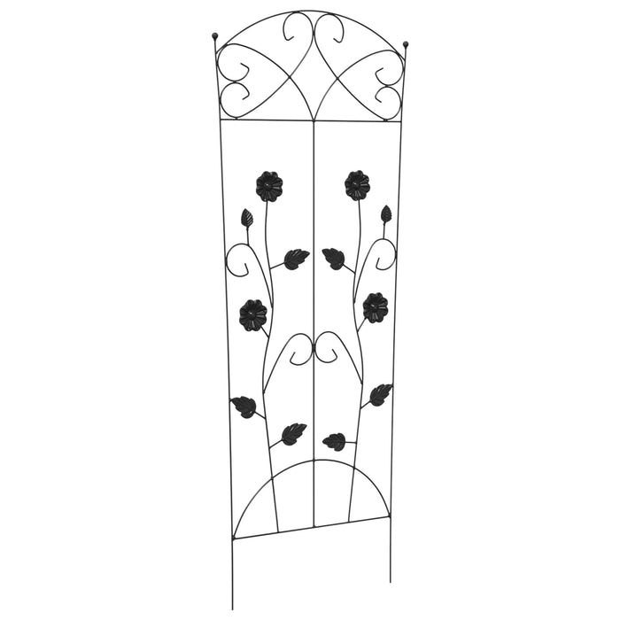 Gard de Grădină 3 pcs Negru 110,5 x 42,5 cm Oțel - WALTI WALTI