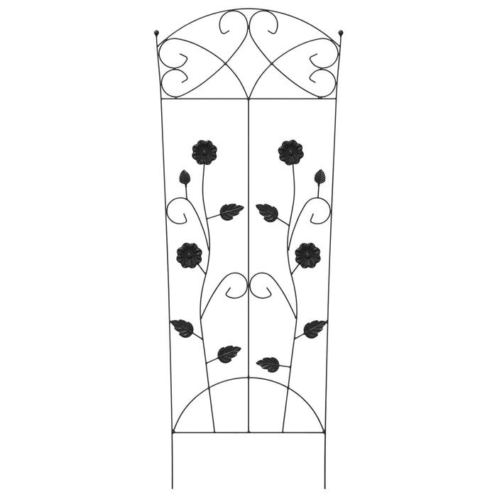 Gard de Grădină 3 pcs Negru 110,5 x 42,5 cm Oțel - WALTI WALTI
