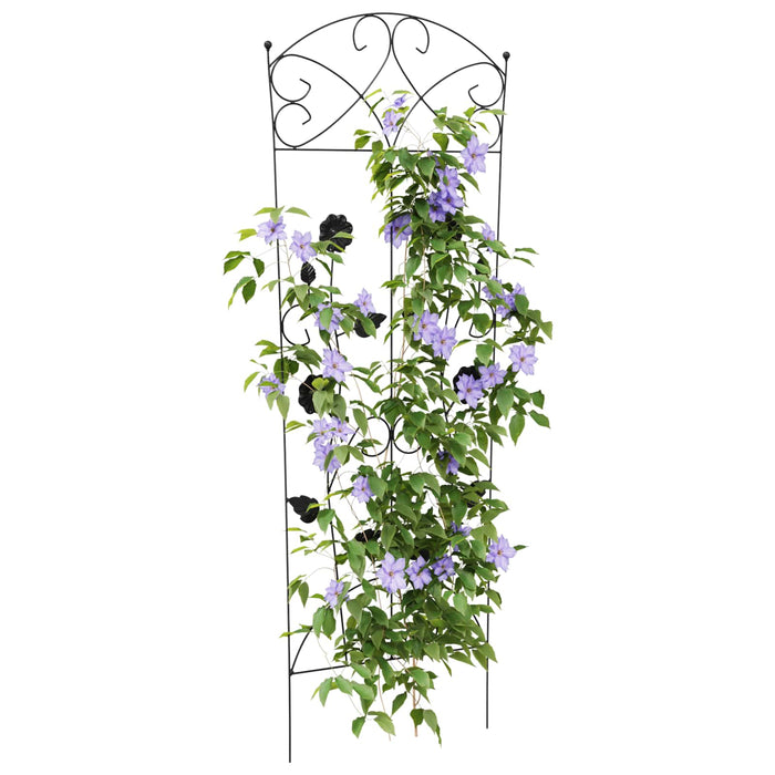 Gard de Grădină 3 pcs Negru 110,5 x 42,5 cm Oțel - WALTI WALTI