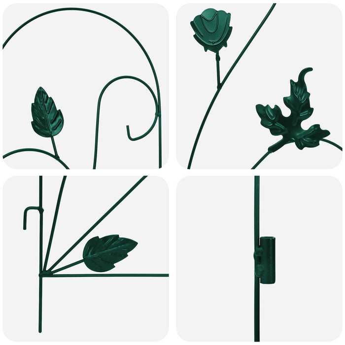 Gard de Grădină 5 pcs Verde Oțel - WALTI WALTI