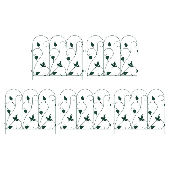 Gard de Grădină 5 pcs Verde Oțel - WALTI WALTI