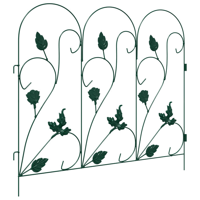 Gard de Grădină 5 pcs Verde Oțel - WALTI WALTI