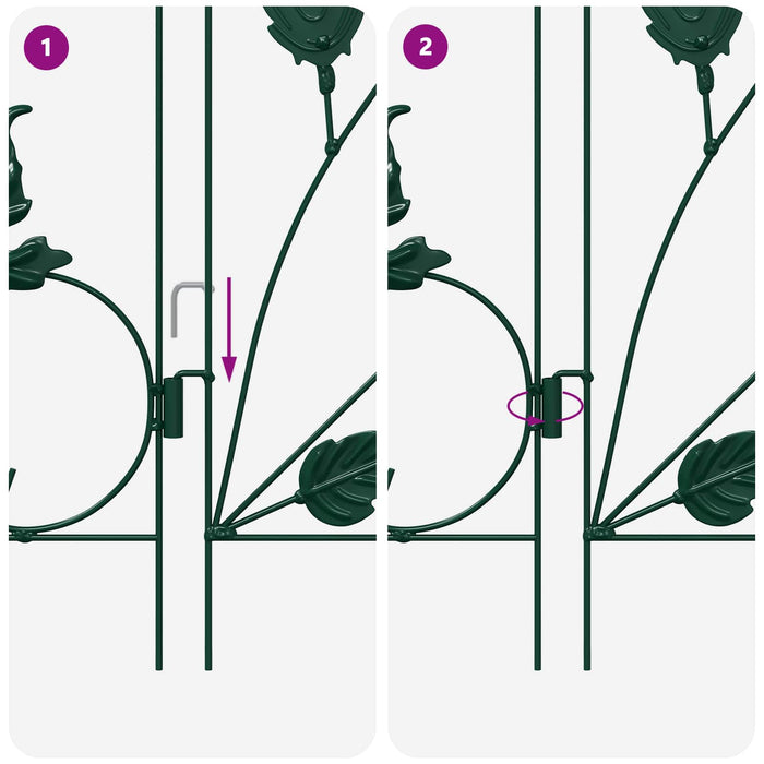 Gard de Grădină 5 pcs Verde Oțel - WALTI WALTI