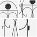 Gard de Grădină 5 pcs Negru Oțel - WALTI WALTI