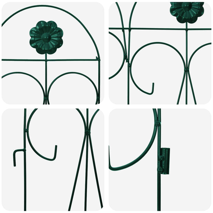 Gard de Grădină 5 pcs Verde Oțel - WALTI WALTI