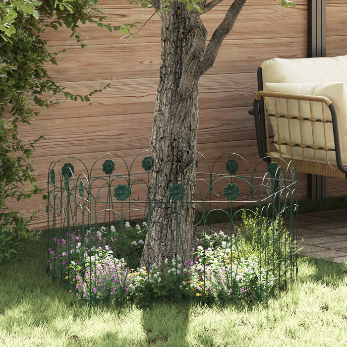 Gard de Grădină 5 pcs Verde Oțel - WALTI WALTI