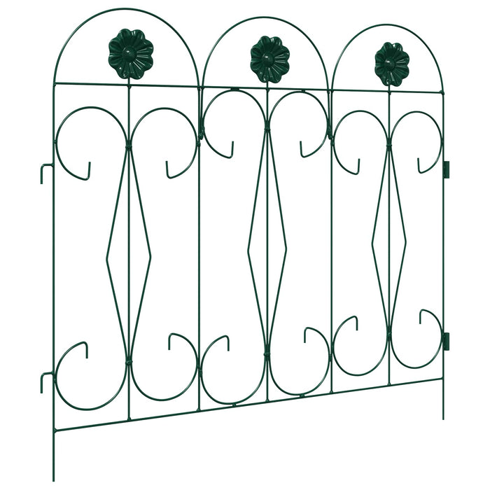 Gard de Grădină 5 pcs Verde Oțel - WALTI WALTI