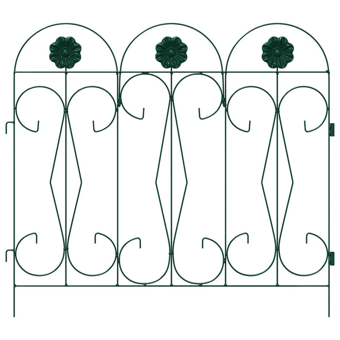 Gard de Grădină 5 pcs Verde Oțel - WALTI WALTI