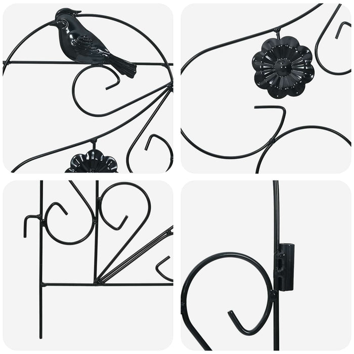Gard de Grădină 5 pcs Negru Oțel - WALTI WALTI