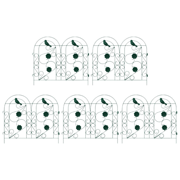 Gard de Grădină 5 pcs Verde Oțel - WALTI WALTI