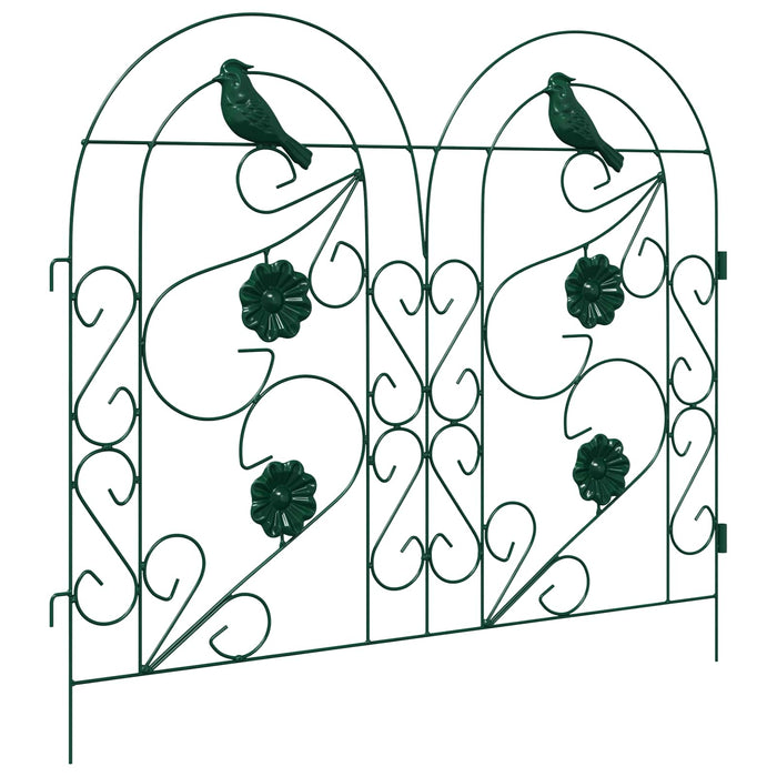 Gard de Grădină 5 pcs Verde Oțel - WALTI WALTI