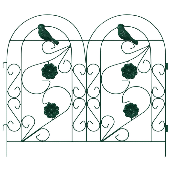 Gard de Grădină 5 pcs Verde Oțel - WALTI WALTI