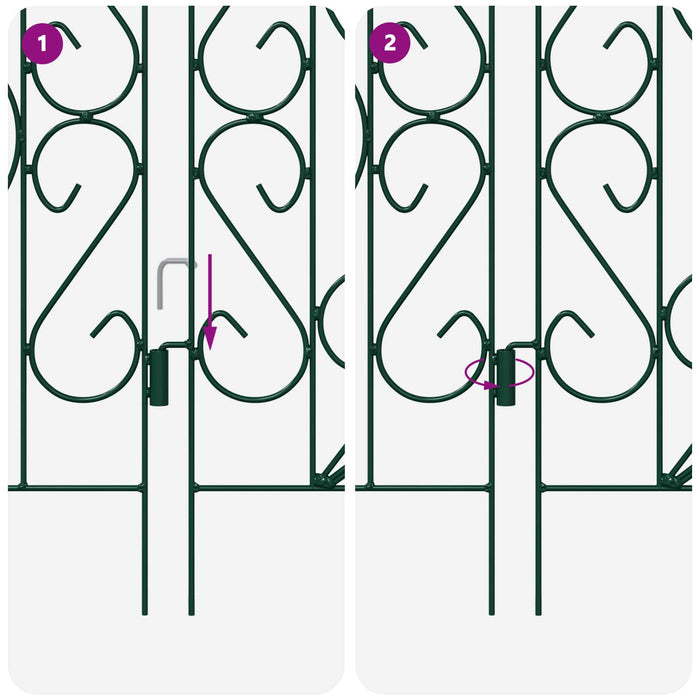 Gard de Grădină 5 pcs Verde Oțel - WALTI WALTI