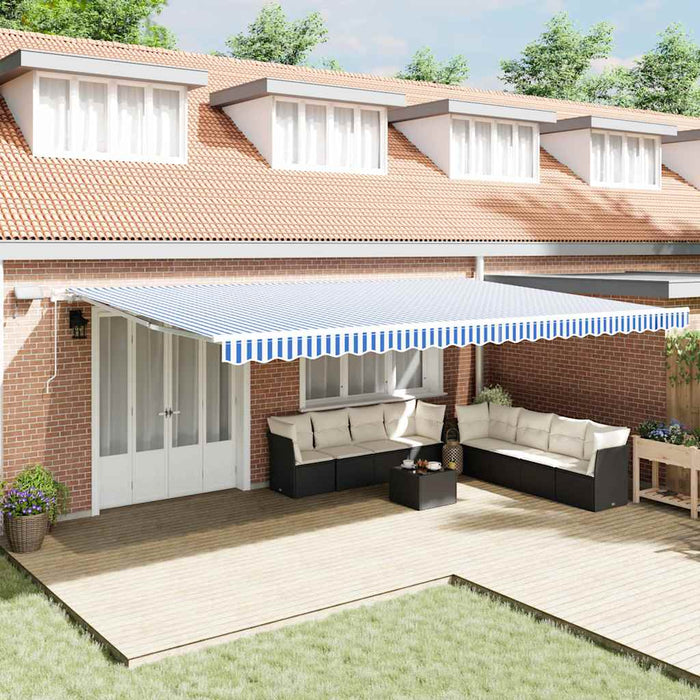 Cortina Retractabilă with Manual Albastru și alb 6 x 3 m - WALTI WALTI