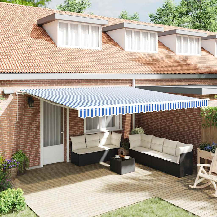 Cortina Retractabilă with Manual Albastru și alb 4.5 x 3 m - WALTI WALTI