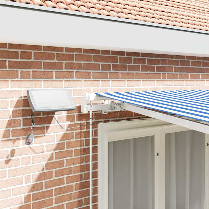 Cortina Retractabilă Manual Albastru și Alb 350 x 250 cm - WALTI WALTI