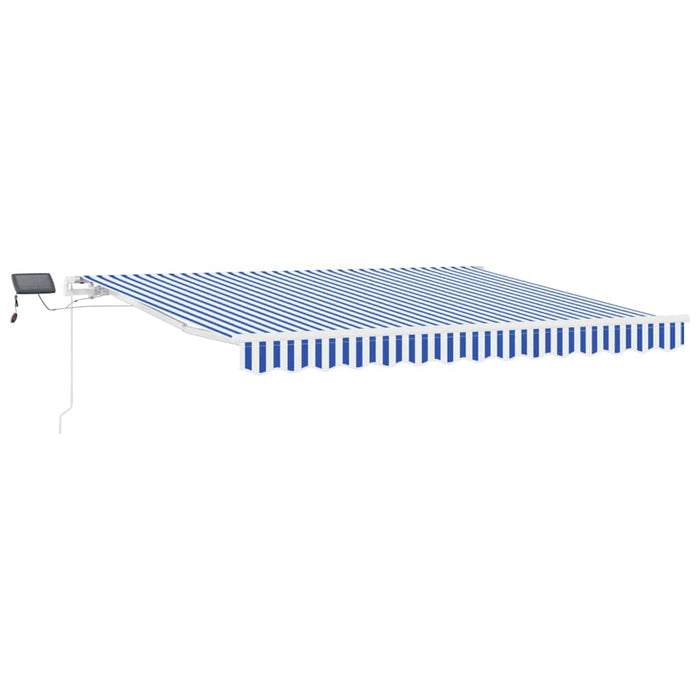 Cortina Retractabilă Manual Albastru și Alb 350 x 250 cm - WALTI WALTI
