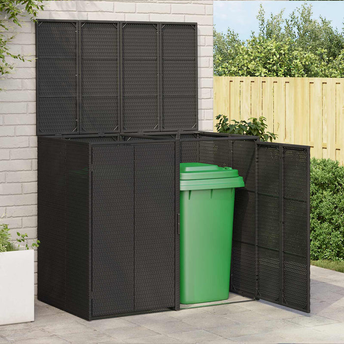 Cutie pentru gunoi 2 pcs Negru 65 x 80 x 115 cm Polietilenă - WALTI WALTI