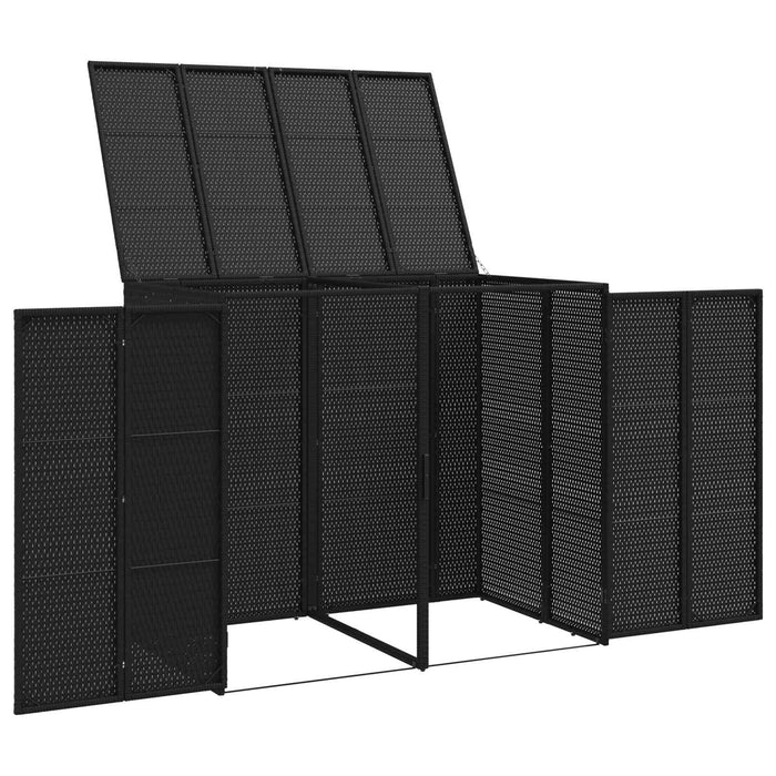 Cutie pentru gunoi 2 pcs Negru 65 x 80 x 115 cm Polietilenă - WALTI WALTI