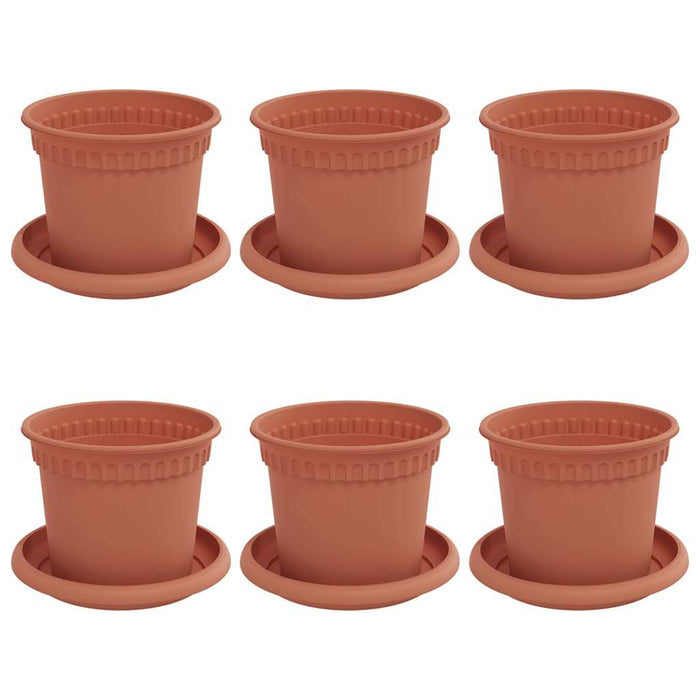 Ghivece pentru plante 6 pcs Roșu cărămidă Ø 12,5 x 10 cm WALTI