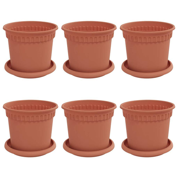 Ghivece pentru plante 6 pcs Roșu cărămidă Ø 15 x 12 cm Plastic WALTI
