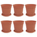 Ghivece pentru plante 6 pcs Roșu cărămidă Ø 17 x 14 cm Plastic - WALTI WALTI