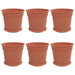 Ghivece pentru plante 6 pcs Roșu cărămidă Ø 19 x 16 cm Plastic - WALTI WALTI